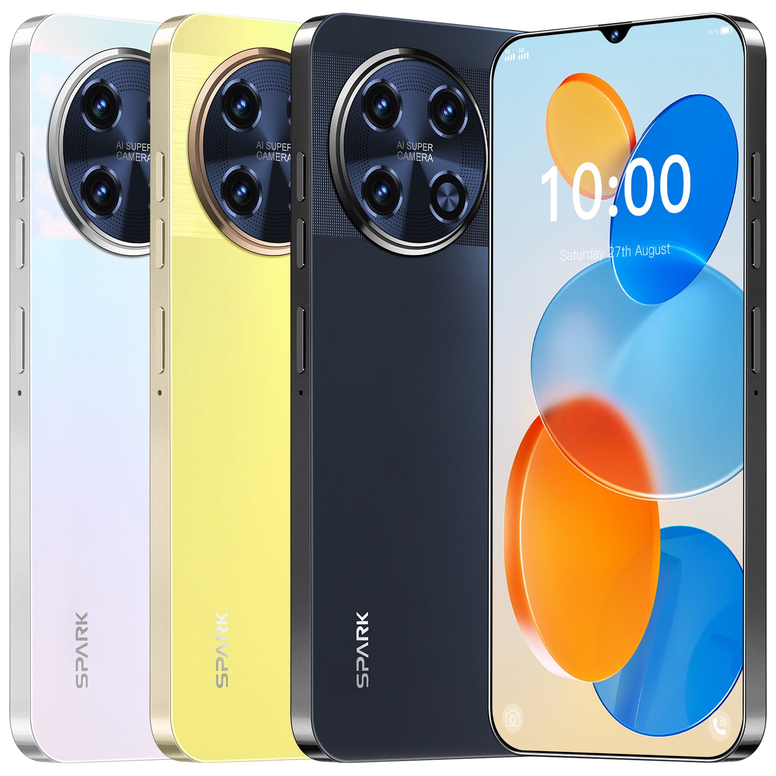 Hot selling original New spark20 pro unlocked cell phone Type-C 6.8 inch big screen 12GB+1TB android gaming 5G mobile phones